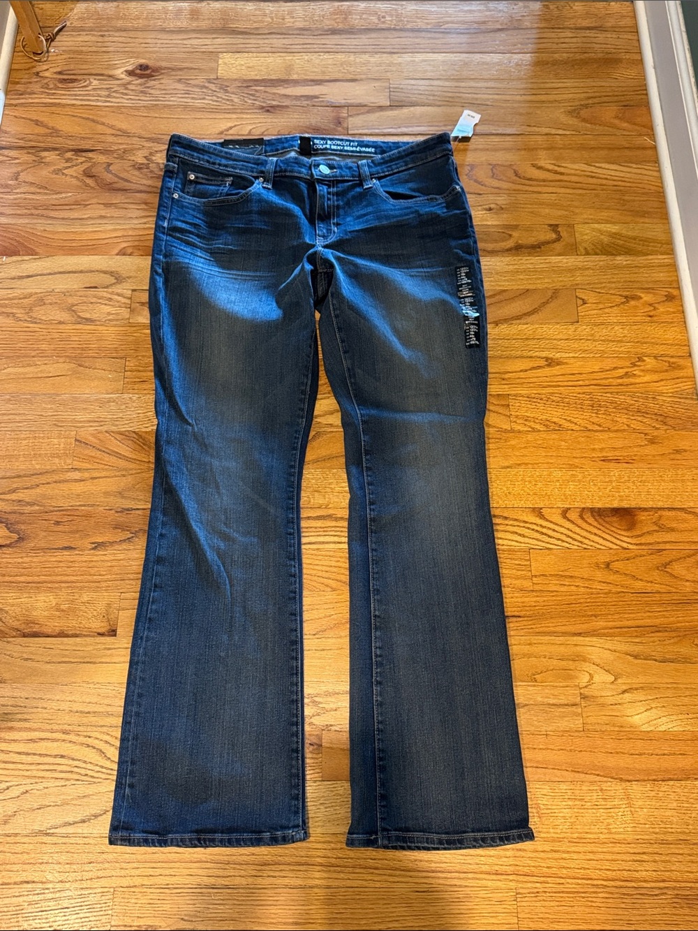 GAP‎ Dark Blue Women's Sexy Bootcut Fot Jeans Sz 12/31R